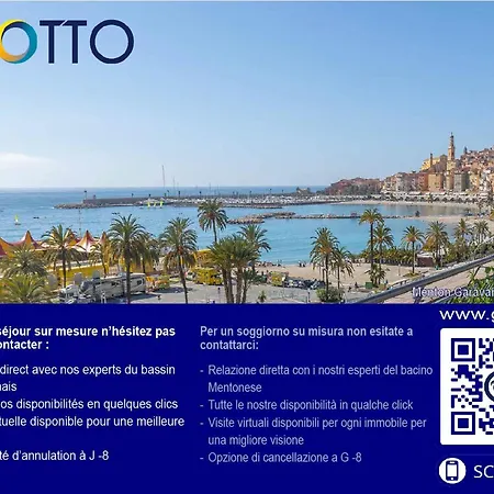 Lägenhet Grand Climatise Avec Alcove Et Terrasse Au Centre De - Fr-1-196-288 Menton